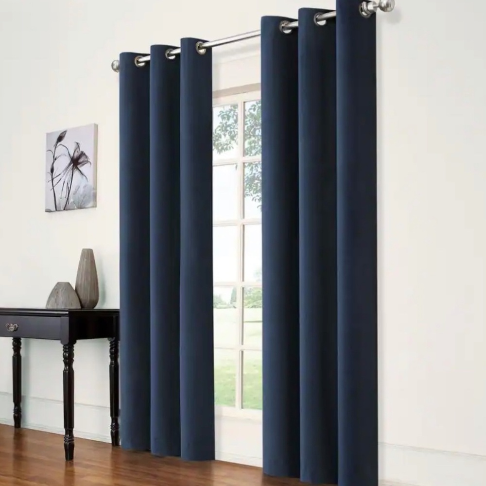 Eclipse Blackout Curtains in Indigo x 4